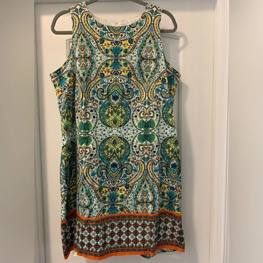 London Times Shift Dress Size 14 Summer Tank Style